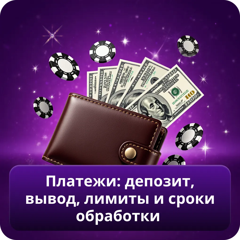 Платежи: депозит, вывод, лимиты и сроки обработки